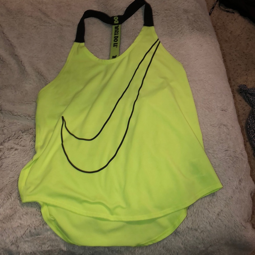 yellow nike just do it tank